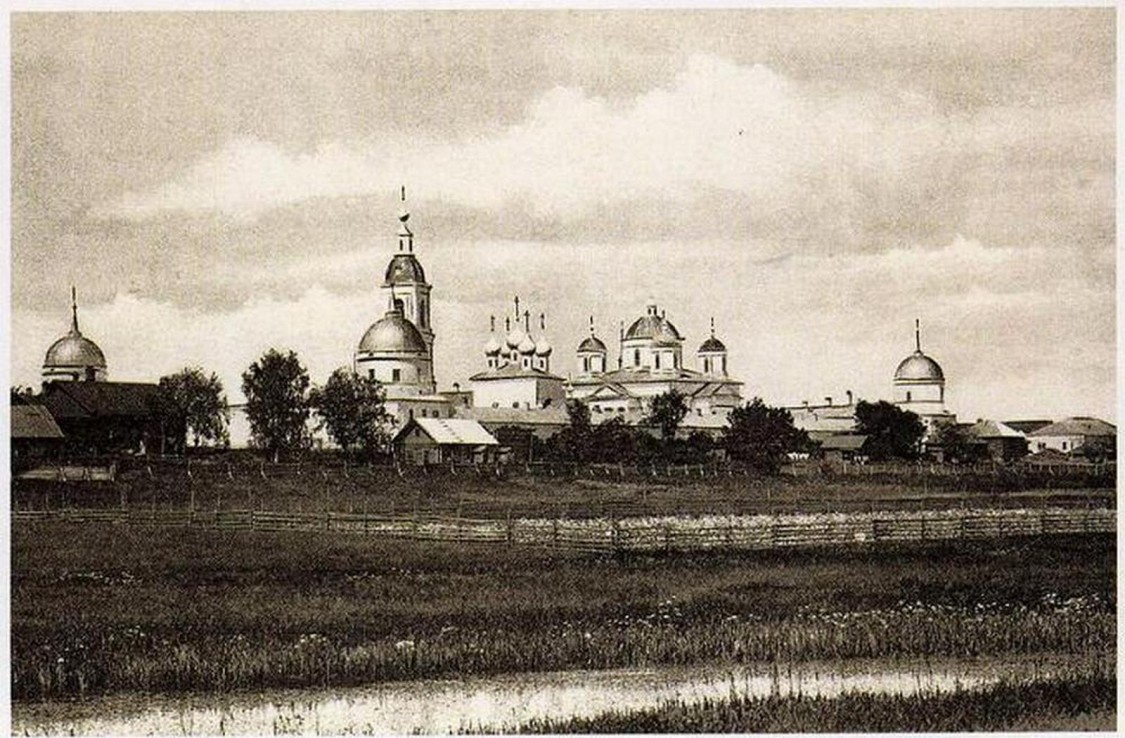 Молога (акватория Рыбинского водохранилища). Афанасиевский монастырь. архивная фотография