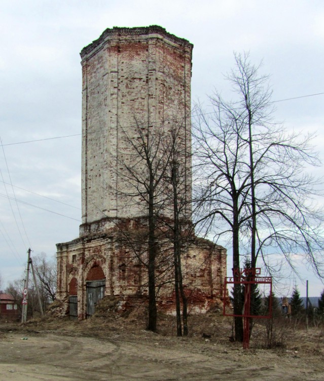 Островское. Церковь Троицы Живоначальной. фасады, колокольня, вид с юго-запада
