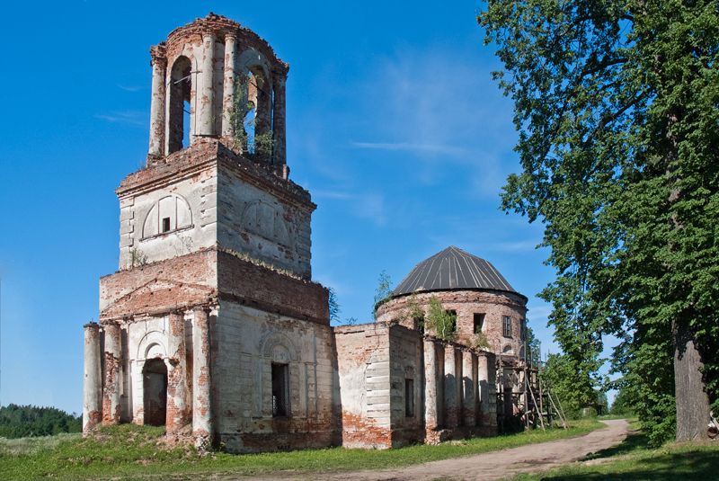 Поповское. Церковь Троицы Живоначальной. фасады