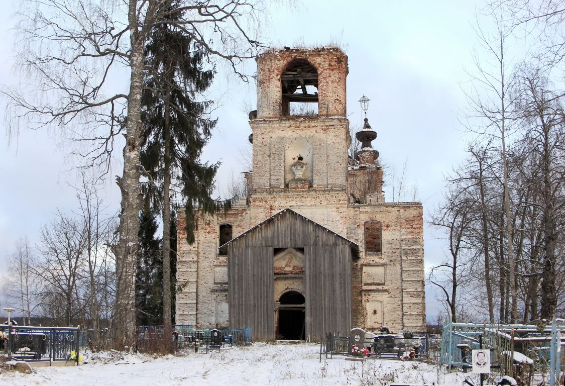 Шадрино. Церковь Троицы Живоначальной. фасады, Вид с запада.