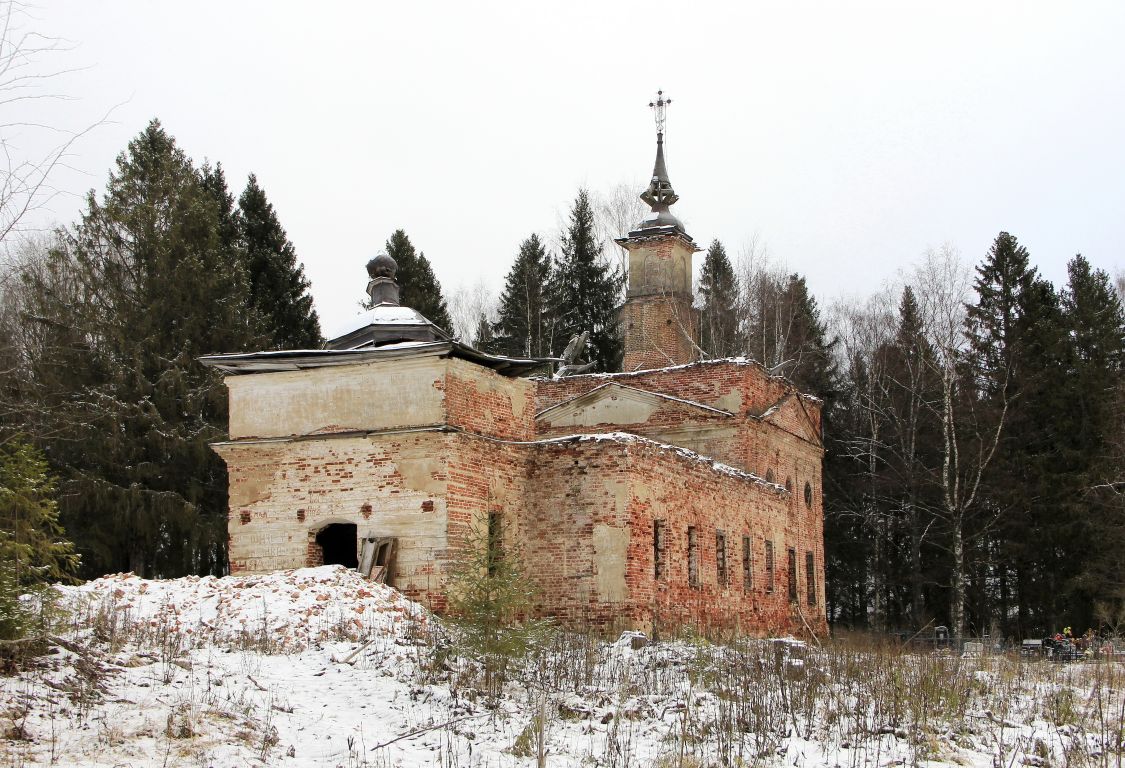 Церковь Рождества Христова, Никольское (Сокольский район, Вологодская область). фасады, Вид с юго-запада.