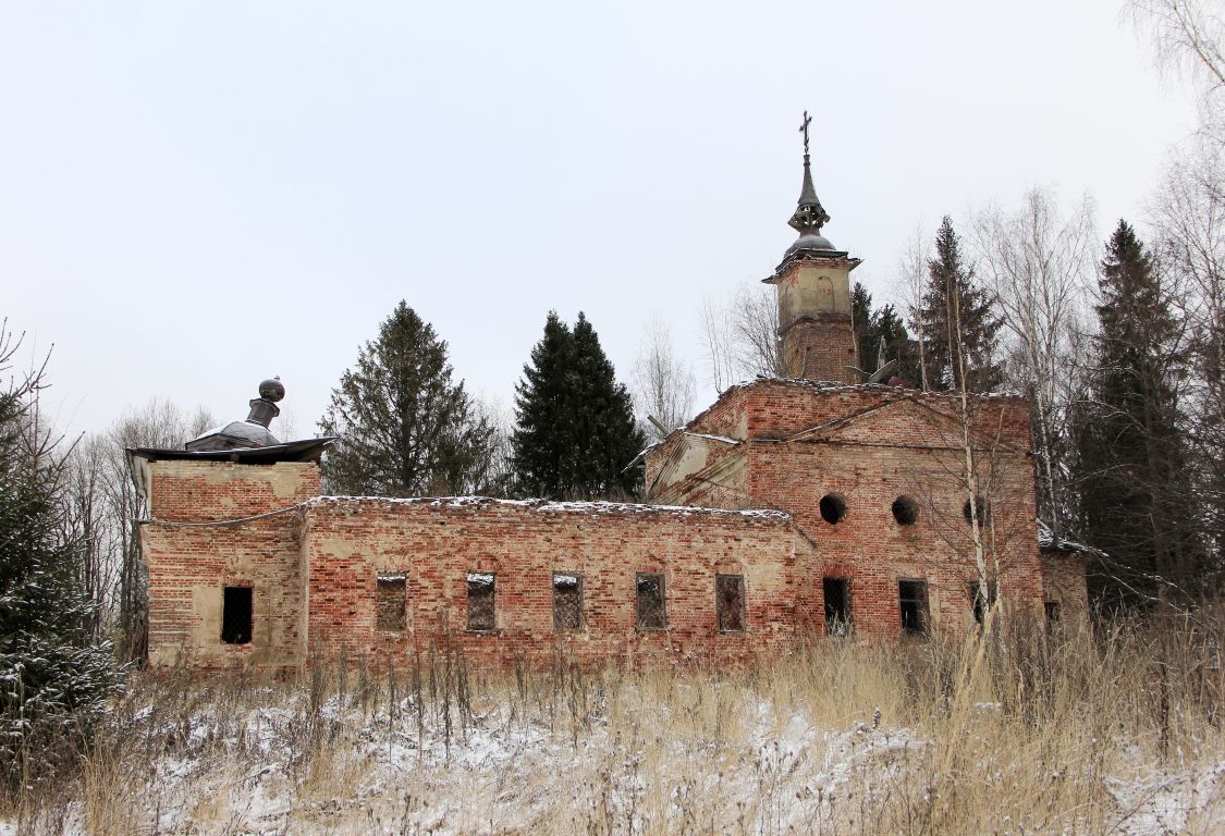 Церковь Рождества Христова, Никольское (Сокольский район, Вологодская область). фасады, Вид с юга.