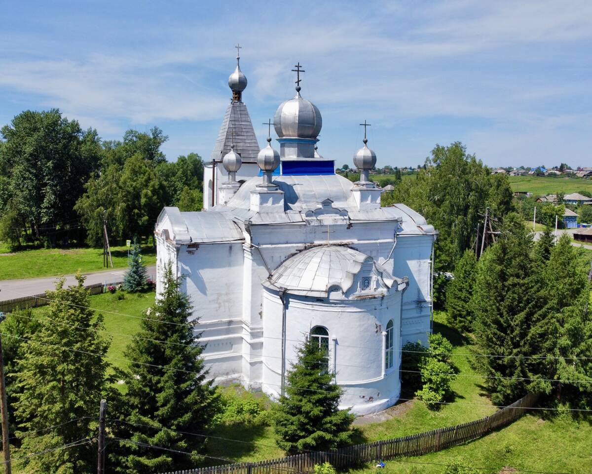 Церковь Казанской иконы Божией Матери, Субботино (Шушенский район, Красноярский край). фасады, Вид с ЮВ