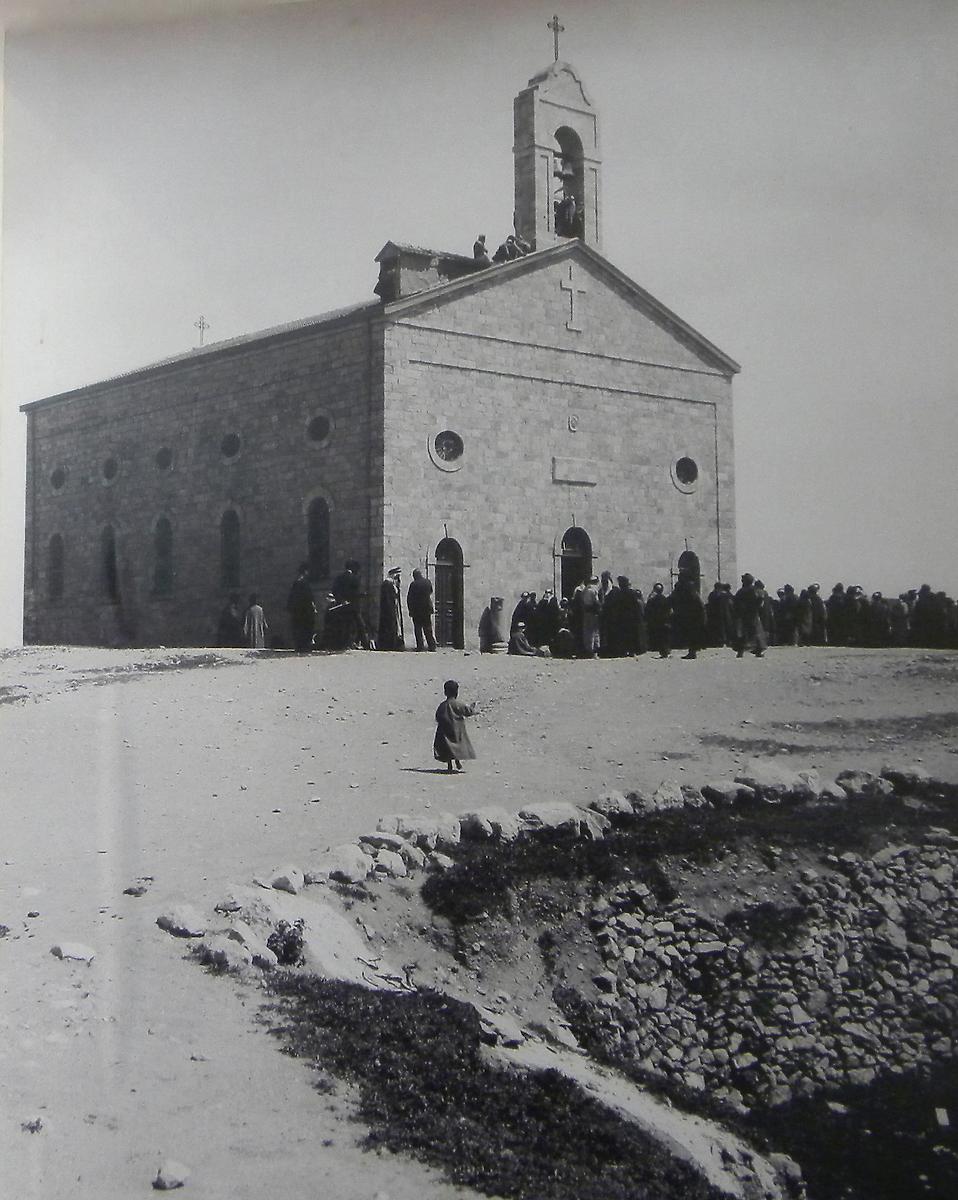Греческая православная базилика Святого Георгия. Фото 1900-х гг., архивная фотография. Церковь Георгия Победоносца, Мадаба (Иордания, Прочие страны)