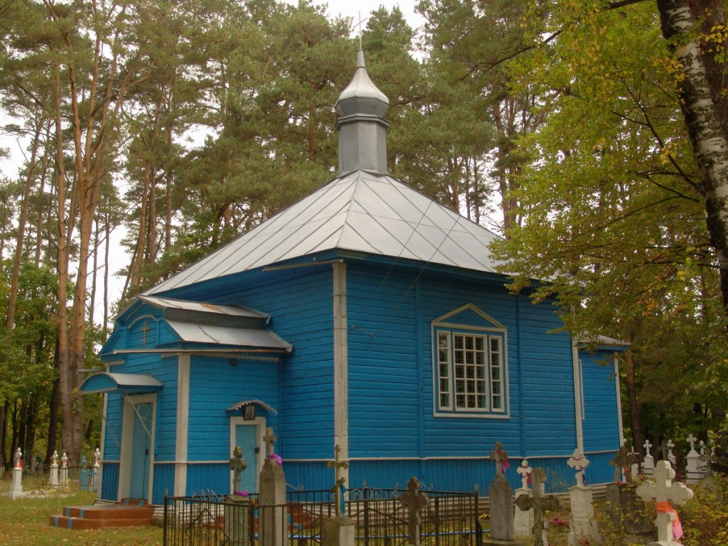 Колодное. Церковь Димитрия Солунского. общий вид в ландшафте