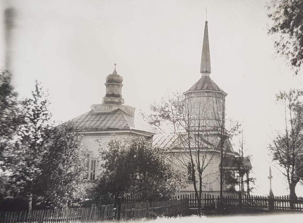 Церковь Троицы Живоначальной, Оздамичи (Столинский район, Беларусь, Брестская область). архивная фотография, Старинное фото из частного архива