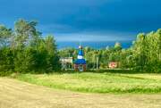 Часовня Казанской иконы Божией Матери, Общий вид с трассы<br>, Старое Исаково, Бугульминский район, Республика Татарстан
