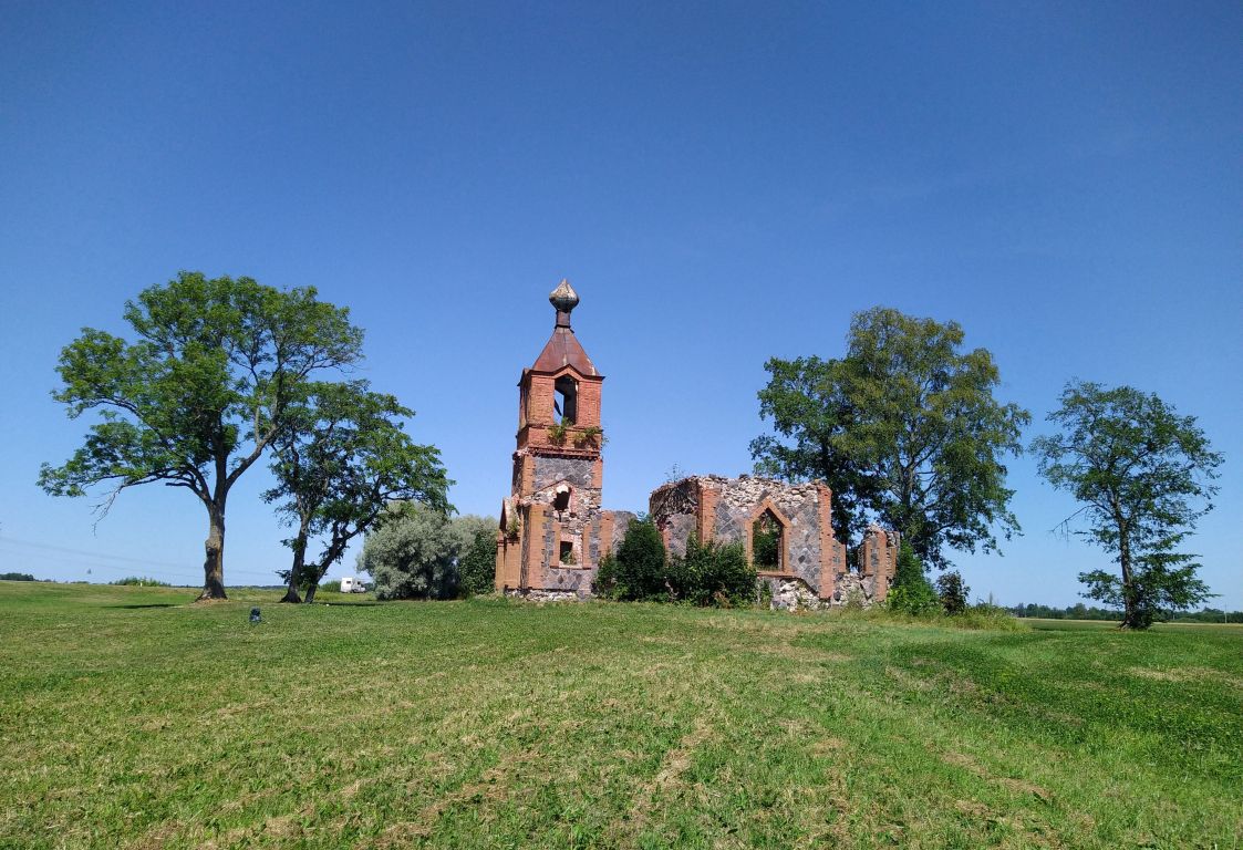 Церковь Николая Чудотворца, Силла (Silla) (Ляэнемаа, Эстония). художественные фотографии, Состояние церкви на 25 июля 2021 г.