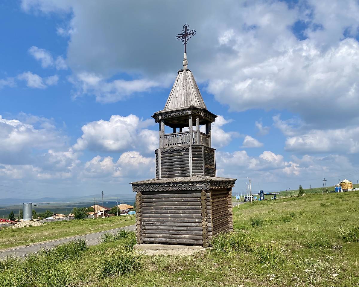 Вид с запада, фасады. Неизвестная часовня, Солёноозёрное (Ширинский район, Республика Хакасия)