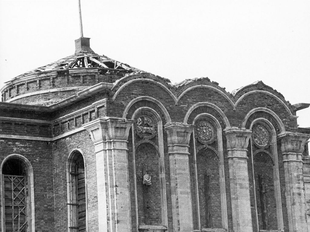Тугустемир. Церковь Екатерины. архивная фотография, Купол храма, годы разрухи