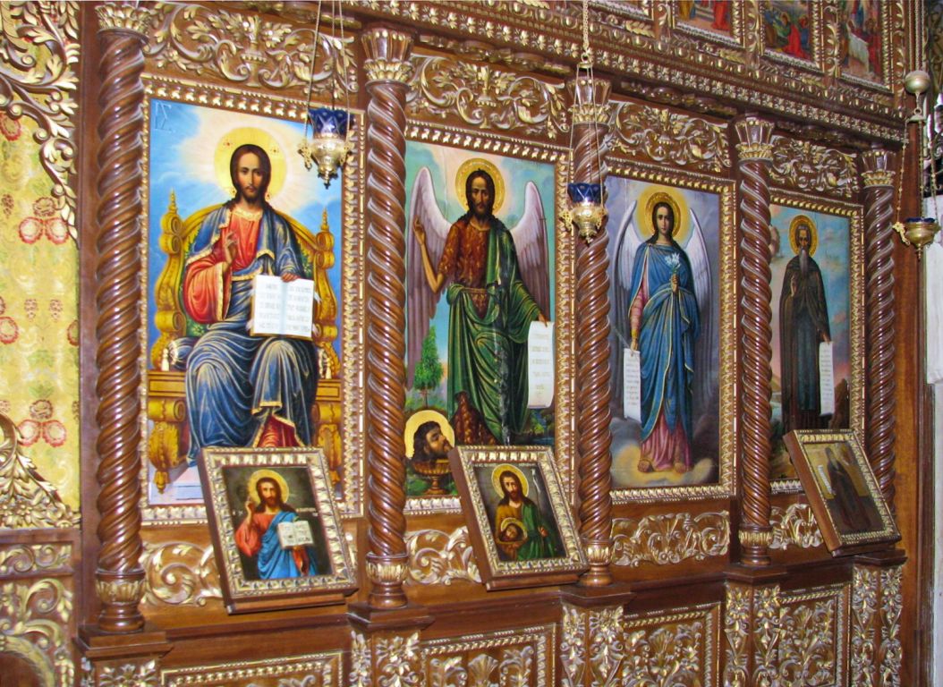 Монастырь Искушения, Иерихон (Палестина, Прочие страны). интерьер и убранство, Часть иконостаса главного храма монастыря.