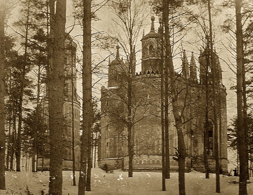 Посадниково. Церковь Николая Чудотворца. архивная фотография, Фото 1910-х гг. Вид на колокольню