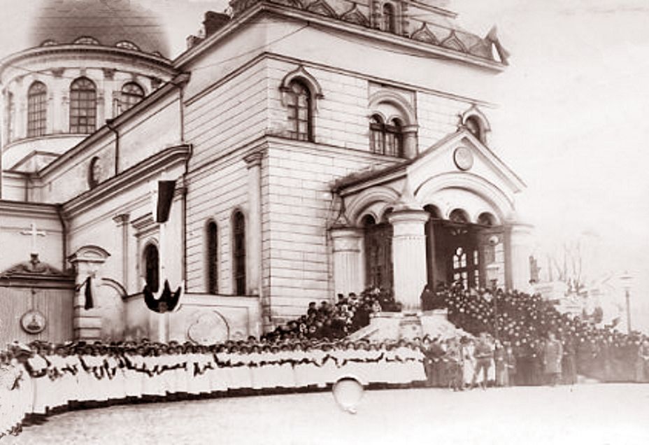 Архангело-Михайловский женский монастырь. Церковь Михаила Архангела, Одесса (Одесский район, Украина, Одесская область). архивная фотография, Единственное фото храма после частичной перестройки.