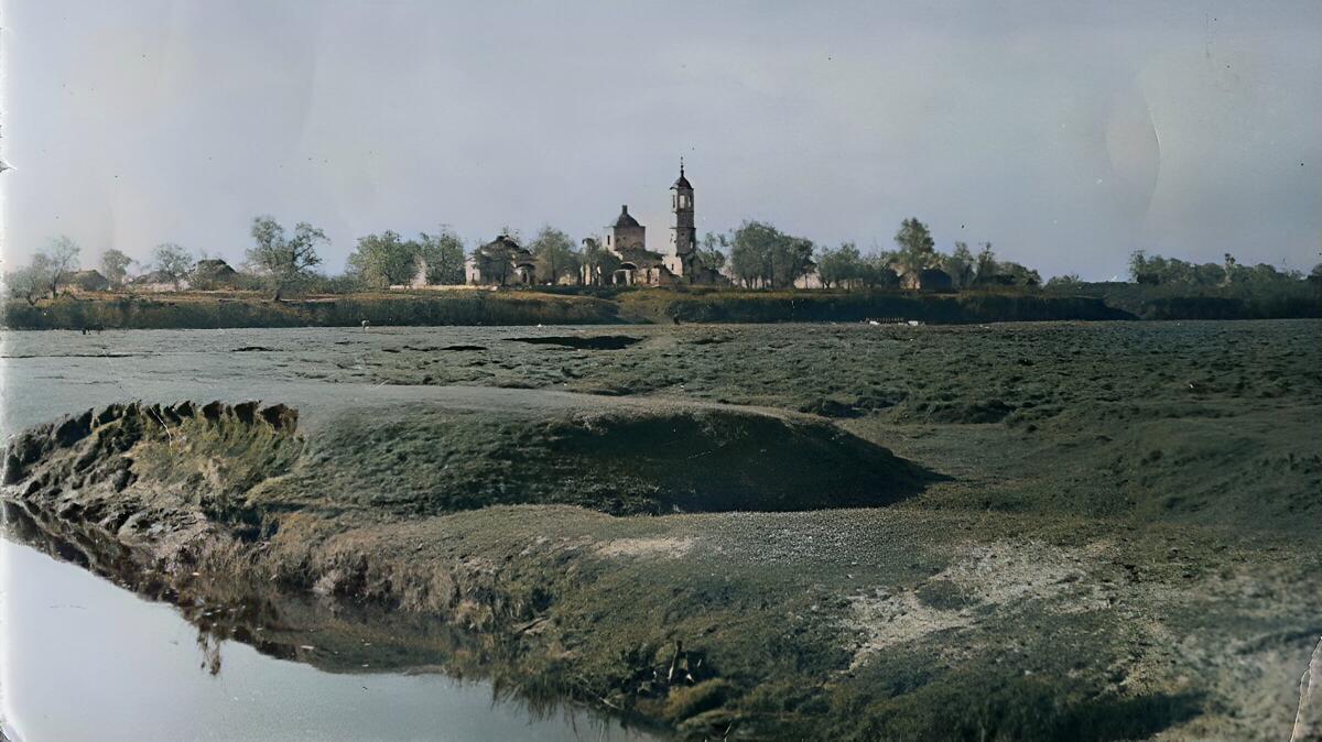 1948-1950 гг. , архивная фотография. Церковь Преображения Господня, Упирвичи (Торжокский район и г. Торжок, Тверская область)