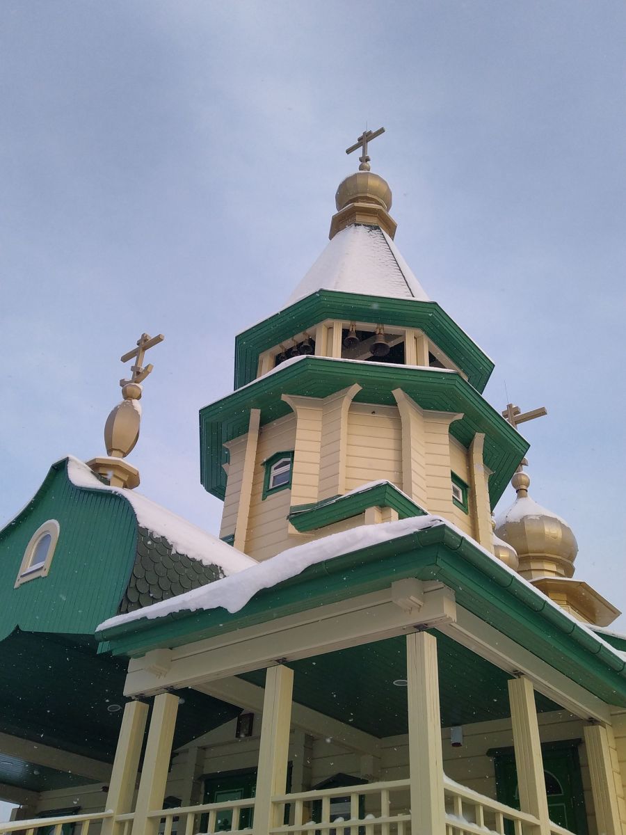 Палдиски. Церковь Сергия Радонежского. архитектурные детали, Вид на звонницу