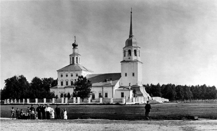 Архангельск. Собор Спаса Преображения в Соломбале (старый). архивная фотография, фото начало 20 века.Источник http://www.archi.ru/lib/e_publication.html?id=1850569899&fl=5&sl=3