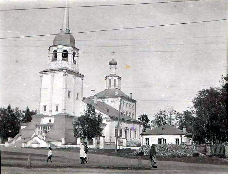 Собор Преображения Господня в Соломбале (старый), Архангельск (Архангельск, город, Архангельская область). архивная фотография, Фото 1919 года из фондов Архангельского краеведческого музея