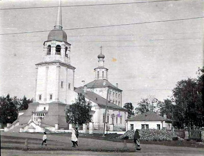 Архангельск. Собор Спаса Преображения в Соломбале (старый). архивная фотография, Фото 1919 года из фондов Архангельского краеведческого музея