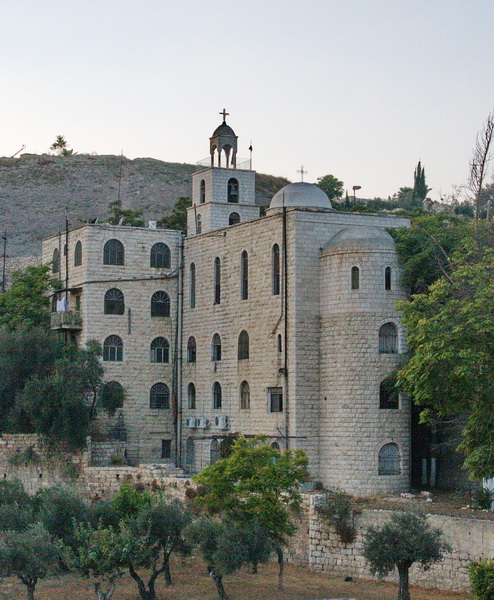Иерусалим - Новый город. Монастырь Стефана архидиакона. фасады, Вид на церковь с ЮВ. 