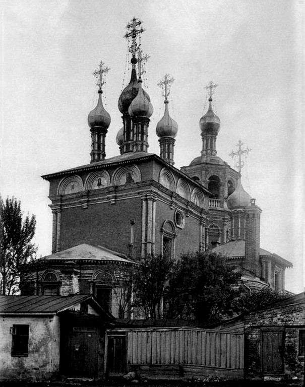 Церковь Похвалы Божией Матери в Башмакове, Хамовники (Центральный административный округ (ЦАО), г. Москва). архивная фотография, 1930 год с сайта http://www.retromap.ru/show_pid.php?pid=14251