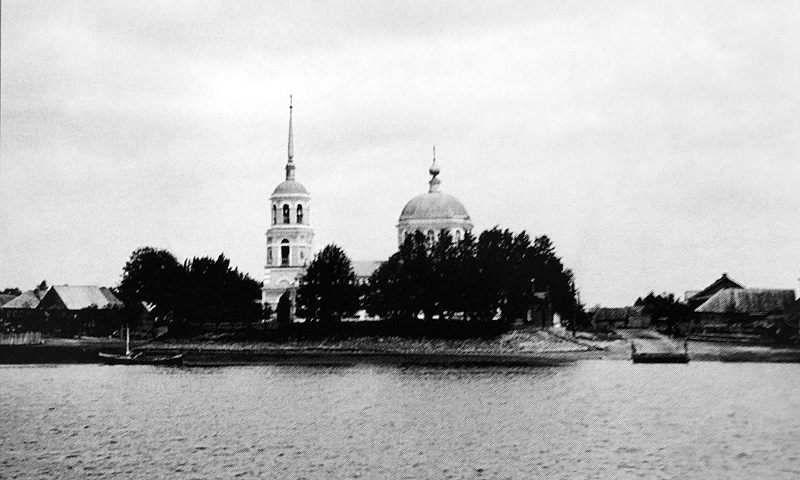 Мшага-Воскресенская. Церковь Воскресения Христова. архивная фотография, Фото 1922 г. П. П. Покрышкина из книги «Новгород-Тихвин»(серия «Тихвинский небесный глобус»,т.2,2006 г. С. 58