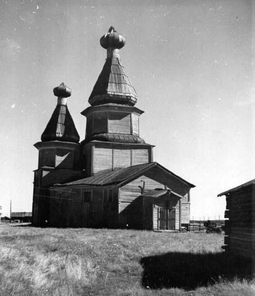 Моржегоры. Церковь Иоакима и Анны. архивная фотография, вид с северо-запада (послевоенное фото)