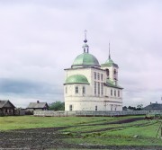 Церковь Вознесения Господня, фото Прокудина-Горского 1909 Вознесенская церковь на втором этаже, внизу- церковь Николая Чудотворца.  фото с http://prokudin-gorskiy.ru/image.php?no=0989<br>, Белозерск, Белозерский район, Вологодская область