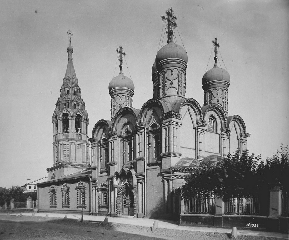 Церковь Космы и Дамиана Ассийских в Нижних Садовниках, Замоскворечье (Центральный административный округ (ЦАО), г. Москва). архивная фотография, 1882-1896 годы фото Барщевский И. Ф.