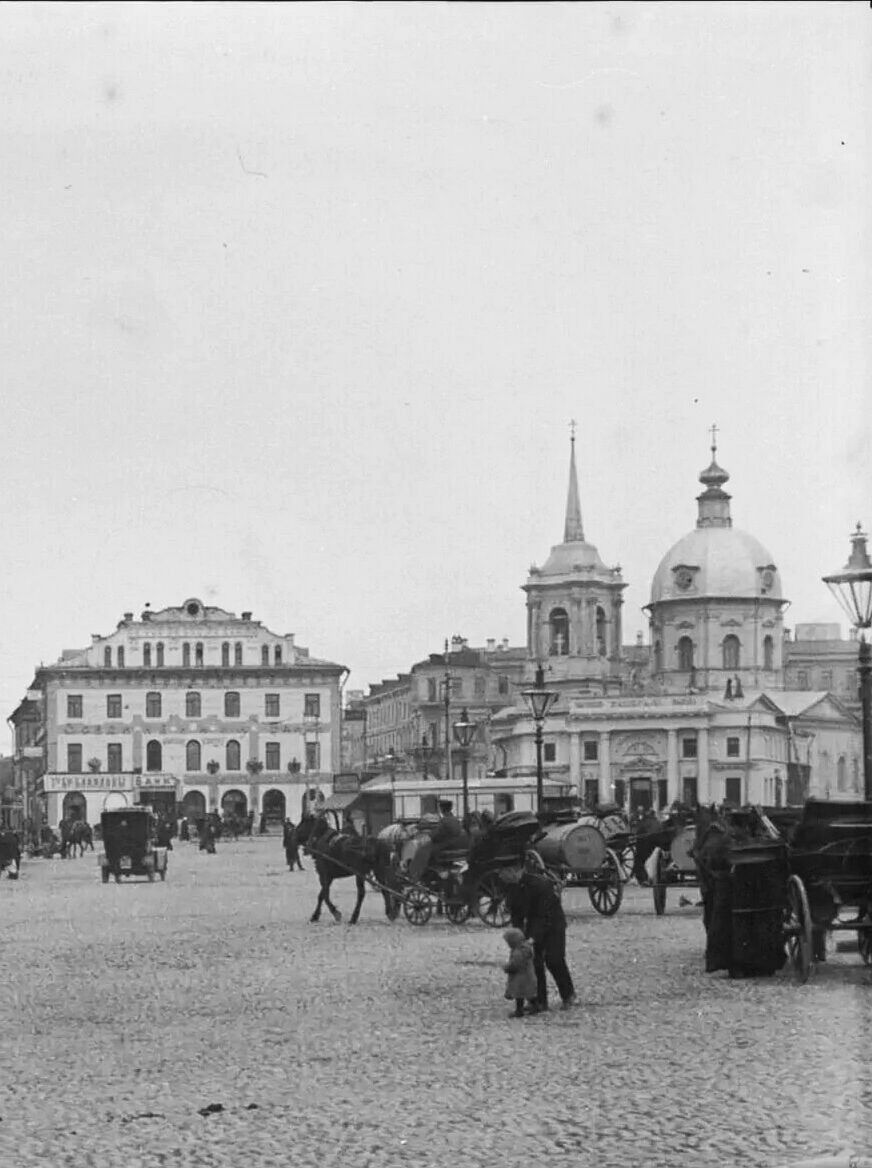 Церковь Бориса и Глеба у Арбатских ворот, Арбат (Центральный административный округ (ЦАО), г. Москва). архивная фотография, Начало XX века   