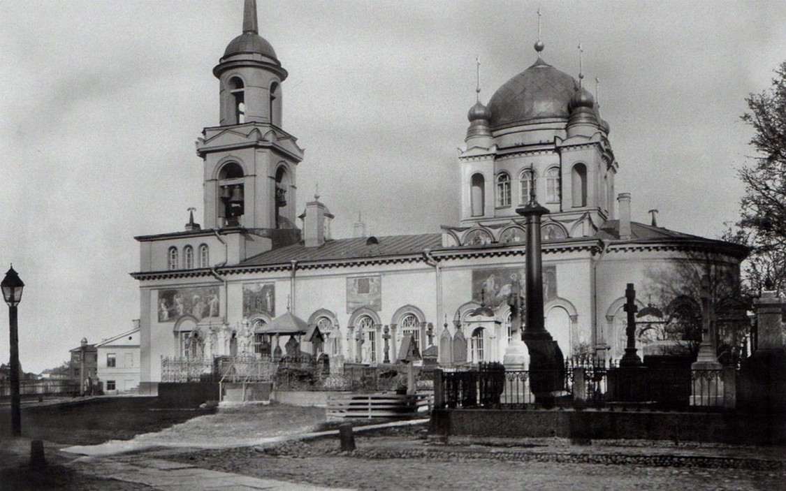 Церковь Благовещения Пресвятой Богородицы на Волковском кладбище, Фрунзенский район (Санкт-Петербург, г. Санкт-Петербург). архивная фотография, Фото Н. Г. Матвеева, 1900-е гг.