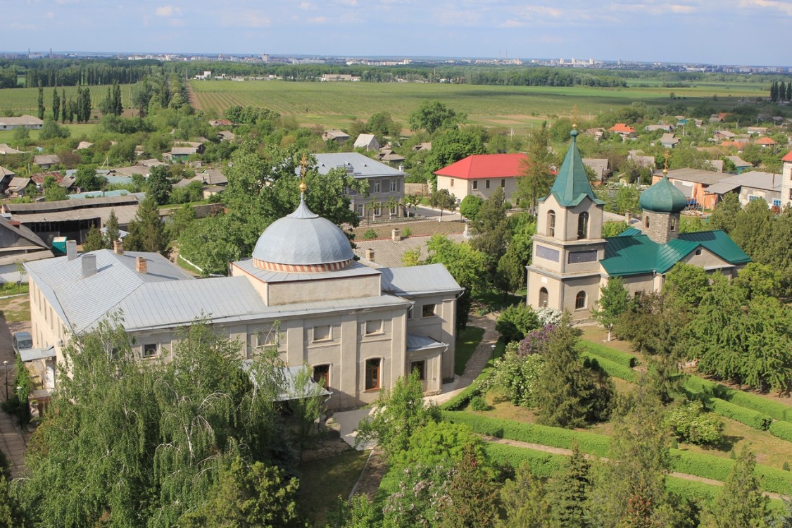 Кицканы. Вознесенский Ново-Нямецкий монастырь. общий вид в ландшафте