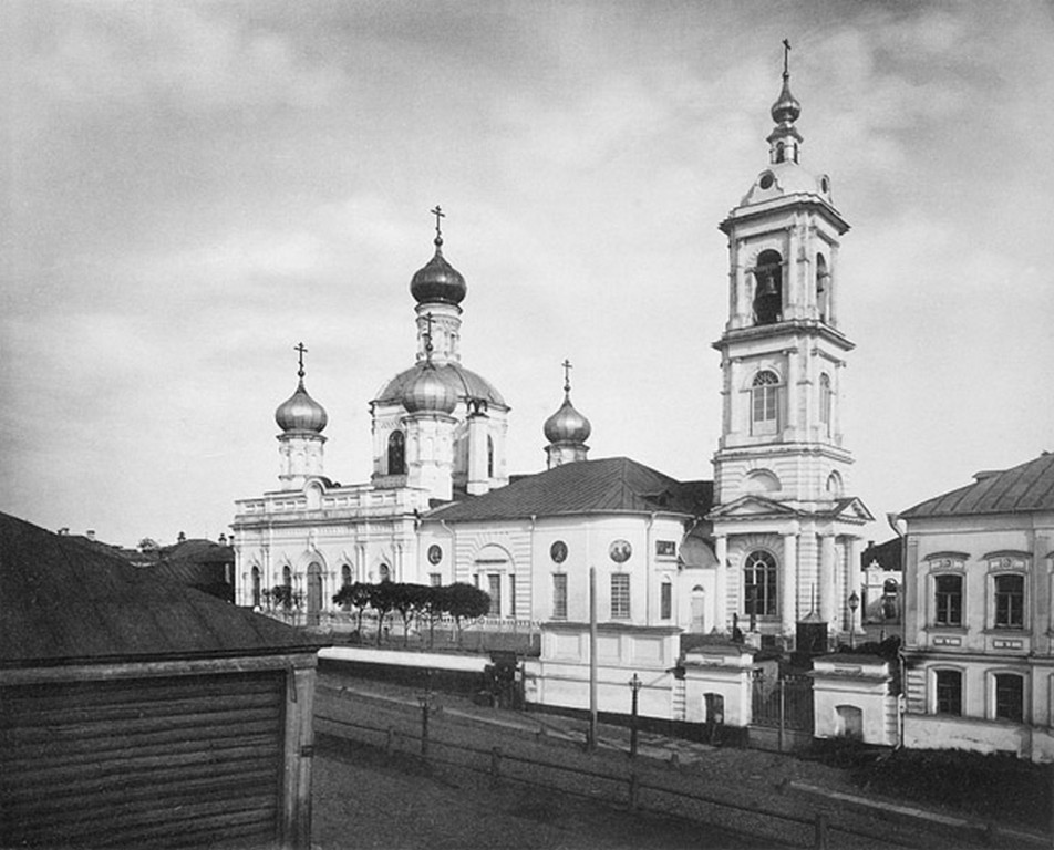 Церковь Смоленской иконы Божией Матери на Плющихе, Хамовники (Центральный административный округ (ЦАО), г. Москва). архивная фотография, Найденов Н. А. Москва. Соборы, монастыри и церкви. Ч. IV: Местность за Земляным городом. М., 1883, N 23 (фото 1882 год)
