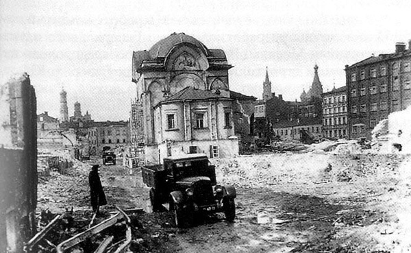 Церковь Николая Чудотворца Мокрого, Тверской (Центральный административный округ (ЦАО), г. Москва). архивная фотография, Фото с сайта www.chaskor.ru