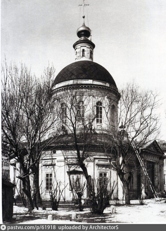 Пресненский. Церковь Георгия Победоносца, что на Всполье. архивная фотография, 1929  Двор у храма с   сайта http://www.retromap.ru/forum/viewtopic.php?t=3267