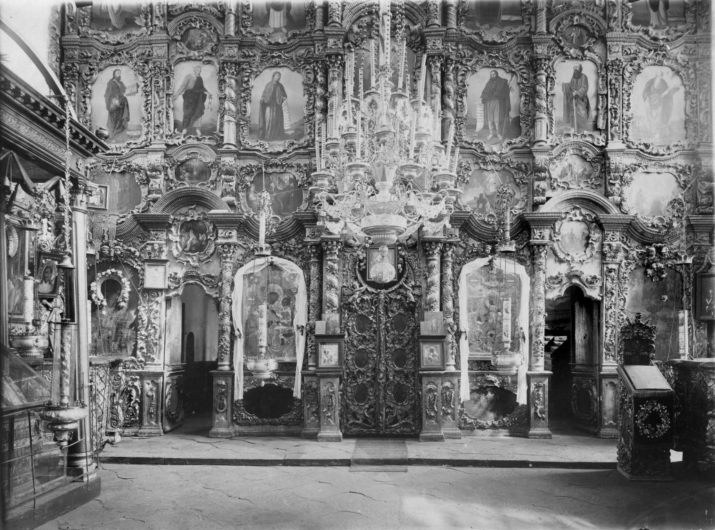 Торопец. Церковь Воскресения Христова. архивная фотография, Иконостас. Фото Н.Д. Бартрама, 1912