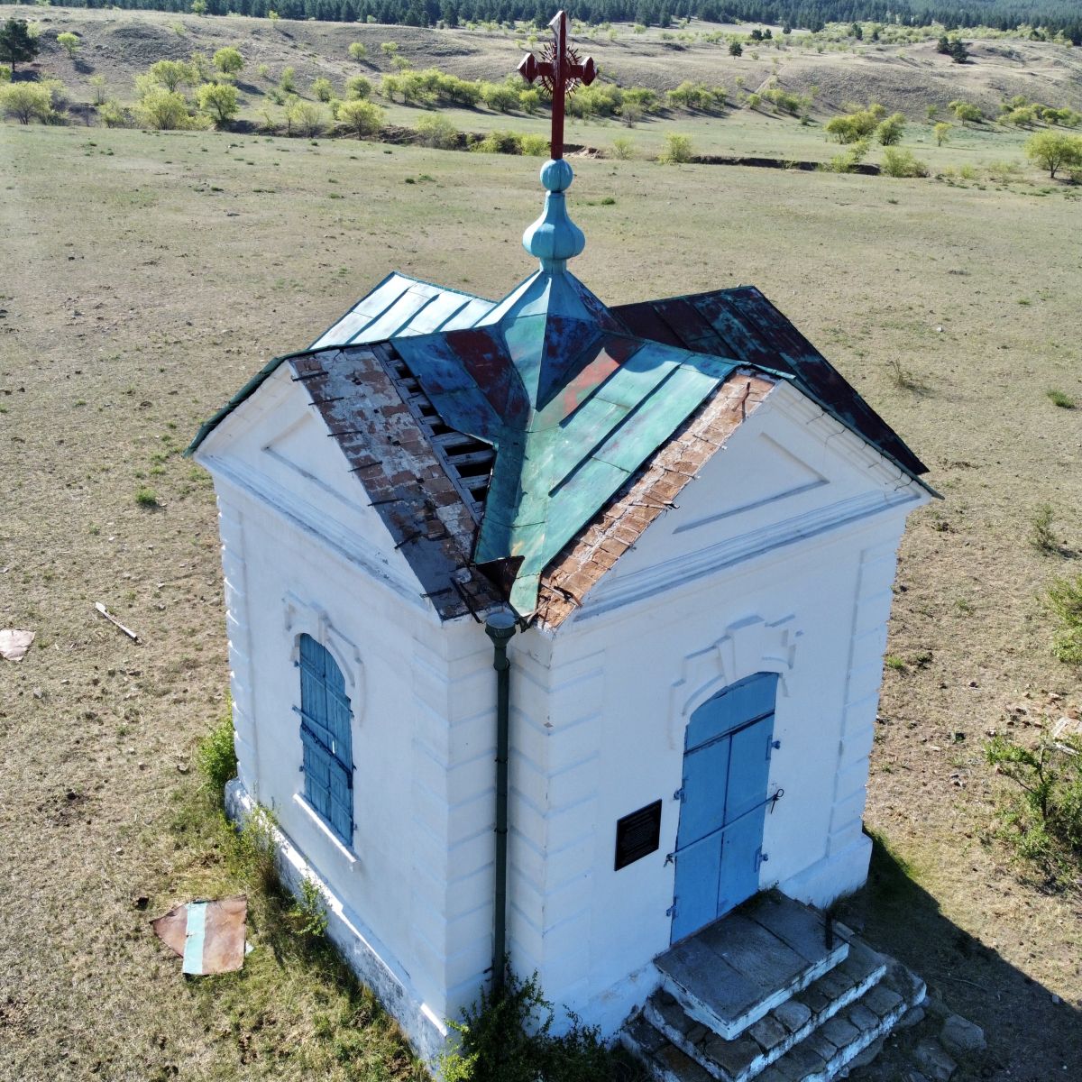 Староселенгинск. Часовня Воздвижения Креста Господня. фасады, Вид с СЗ