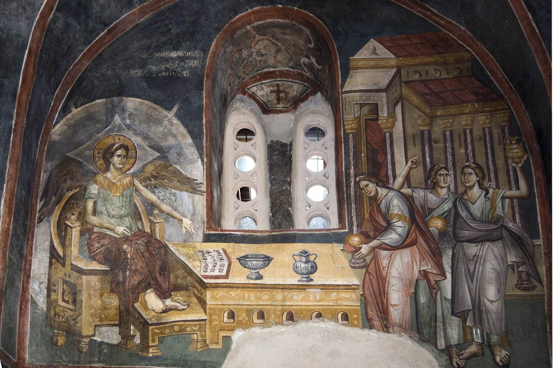 Охрид. Церковь Климента Охридского. интерьер и убранство, Премудрость созда себе дом. Фреска нартекса.
