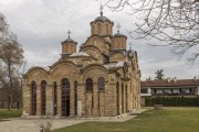 Монастырь Грачаница. Собор Успения Пресвятой Богородицы, западный фасад<br>, Грачаница, АК Косово и Метохия, Косовский округ, Сербия