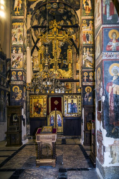 Монастырь Грачаница. Собор Успения Пресвятой Богородицы, Грачаница (АК Косово и Метохия, Косовский округ, Сербия). интерьер и убранство