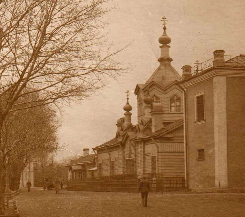 Церковь Илии Пророка при Офицерской Воздухоплавательной школе, Московский район (Санкт-Петербург, г. Санкт-Петербург). архивная фотография, Частная коллекция. Фото 1900-х годов