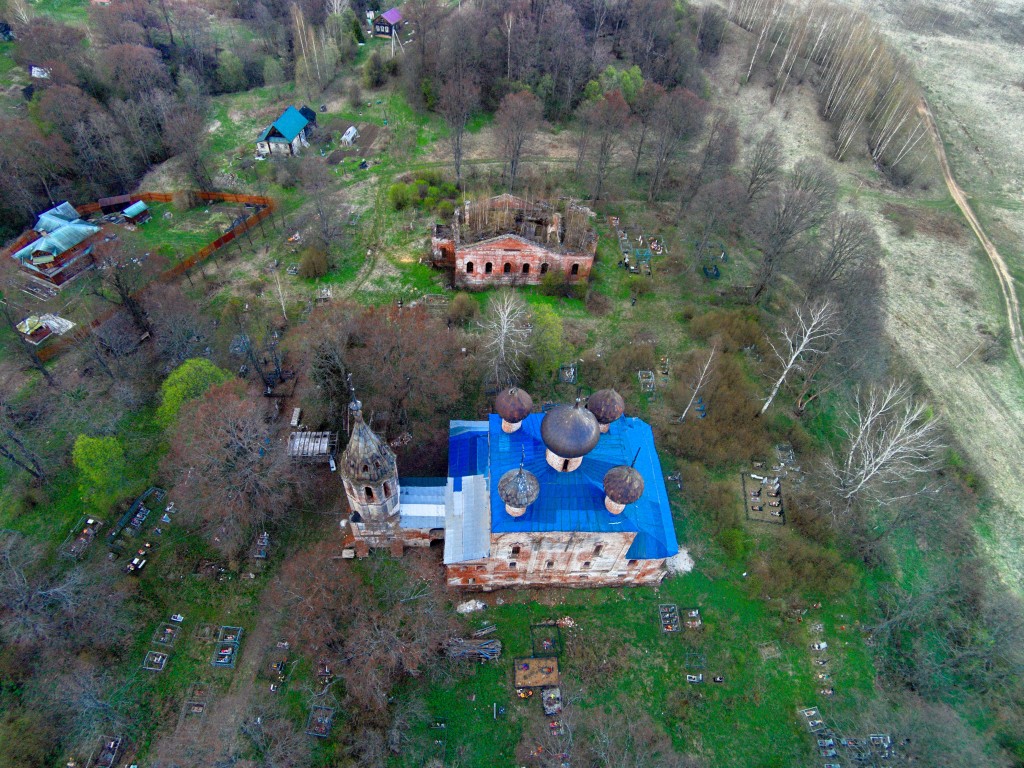 Хопылёво. Храмовый комплекс. Церкви Богоявления Господня и Александра Невского. документальные фотографии