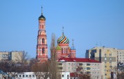 Вознесенский женский монастырь. Собор Вознесения Господня (новый), Вид в городской застройке от памятника Сергееву-Ценскому<br>, Тамбов, Тамбов, город, Тамбовская область