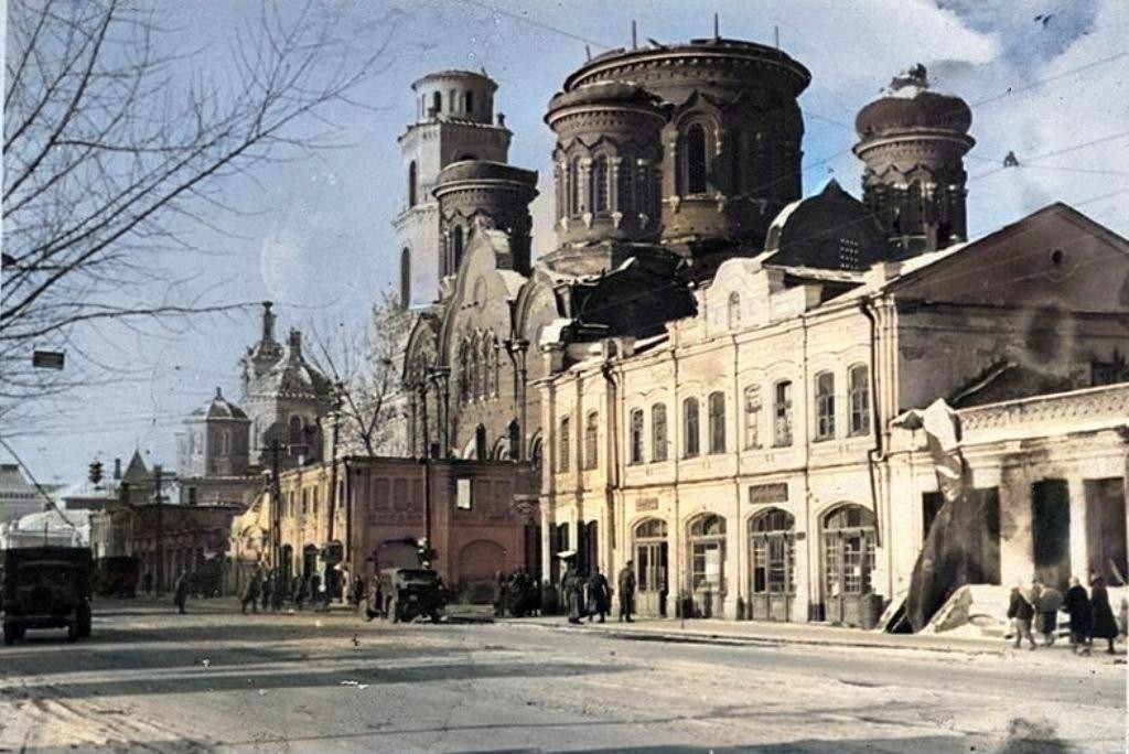 Орёл. Церковь Покрова Пресвятой Богородицы. архивная фотография, Фотография храма, выполненная в 1942 году.