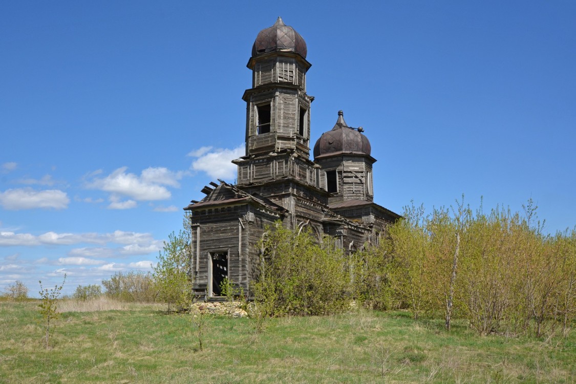 Церковь Михаила Архангела, Губашево (Николаевский район, Ульяновская область). фасады, Вид с юго-запада
