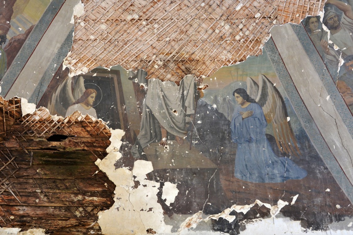 Церковь Михаила Архангела, Губашево (Николаевский район, Ульяновская область). интерьер и убранство, Фрагмент храмовой живописи: Воскресение Христово