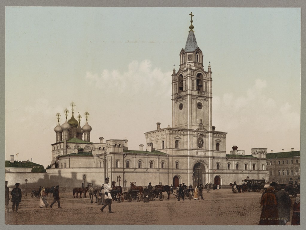 Страстной монастырь. Церковь Алексия, человека Божия, Тверской (Центральный административный округ (ЦАО), г. Москва). архивная фотография, 1890-1906гг. С сайта Национальной Библиотеки Конгресса США