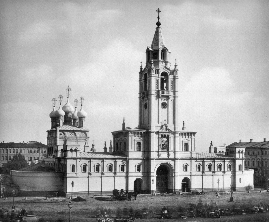 Страстной женский монастырь, Тверской (Центральный административный округ (ЦАО), г. Москва). архивная фотография, Изд. Найденов Н.А. Ч. III. Отд. 1: Часть Земляного города по левую сторону реки Москвы. М., 1882. N 1. (фото 1881 года)
