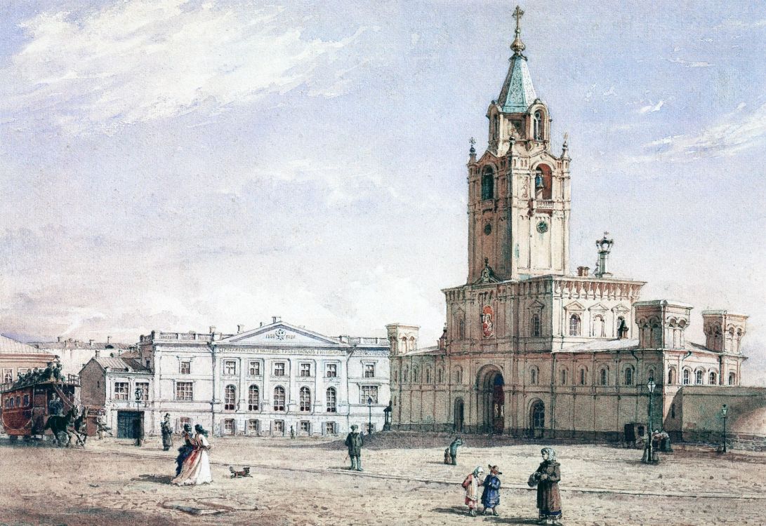 Страстной женский монастырь, Тверской (Центральный административный округ (ЦАО), г. Москва). архивная фотография, Страстной монастырь, 1877 год