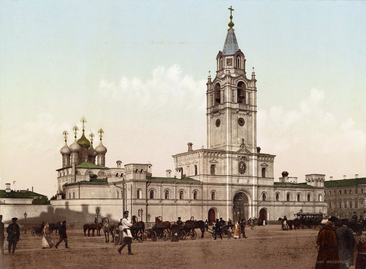 Страстной женский монастырь, Тверской (Центральный административный округ (ЦАО), г. Москва). архивная фотография, Фотоснимок Страстного монастыря в кон. ХIХ в.(1880-е годы).