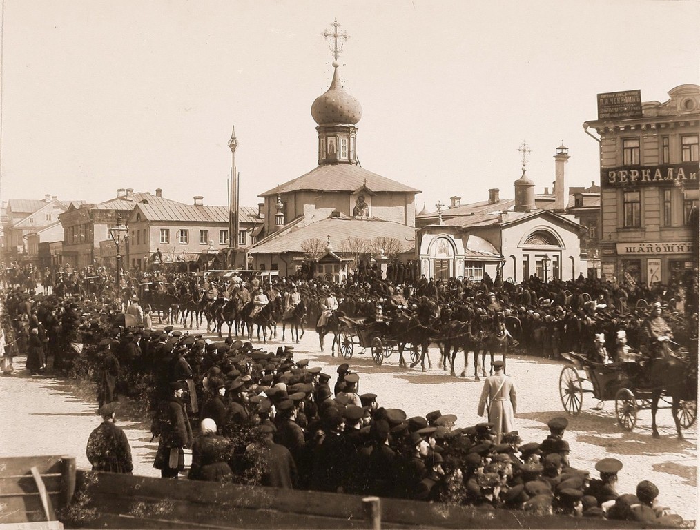 Тверской. Церковь Гребневской иконы Божией Матери на Лубянской площади. архивная фотография, май 1896 года с http://www.liveinternet.ru